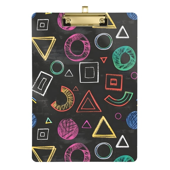 Plastic Clipboard Acrylic Hanging Clip Board with Gold Low Profile Office School Supplies 12.5x9 Chalk Paint Graphs