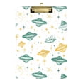 thumbnail image 1 of Plastic Clipboard Acrylic Hanging Clip Board with Gold Low Profile Office School Supplies 12.5x9 Green Yellow Ufo, 1 of 9