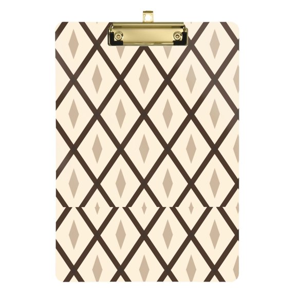 Plastic Clipboard Acrylic Hanging Clip Board with Gold Low Profile Office School Supplies 12.5x9 Moon Light Block