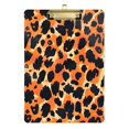 thumbnail image 1 of Plastic Clipboard Acrylic Hanging Clip Board with Gold Low Profile Office School Supplies 12.5x9 Orange Black Spots, 1 of 9