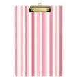 thumbnail image 1 of Plastic Clipboard Acrylic Hanging Clip Board with Gold Low Profile Office School Supplies 12.5x9 Pink Striped, 1 of 9