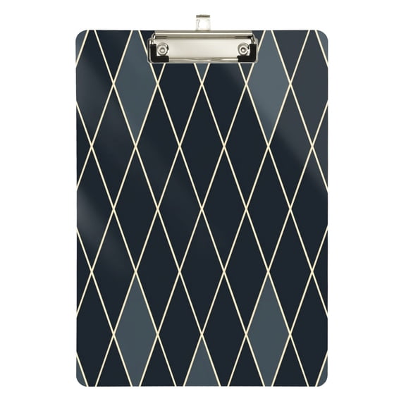Plastic Clipboard Acrylic Hanging Clip Board with silver Low Profile Office School Supplies 12.5x9 Carbon Black Block