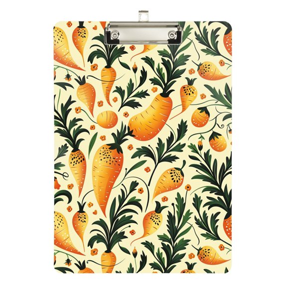 Plastic Clipboard Acrylic Hanging Clip Board with silver Low Profile Office School Supplies 12.5x9 Parsnip Folk Art