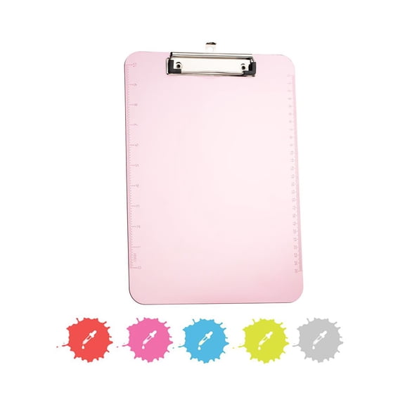 Plastic Clipboard Standard Size, Translucent Low Profile Clip Board, Hangable Clipboard, 12.7” x 9”, Holds 100 Sheets