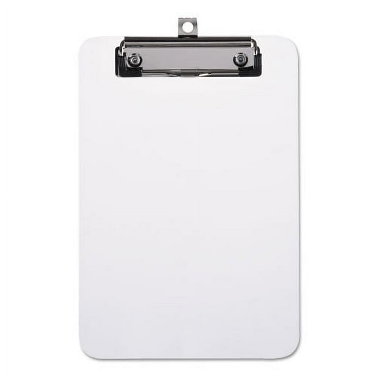 Plastic Clipboard with Low Profile Clip, 0.5 Plastic Clipboard with Low Profile Clip, 0.5