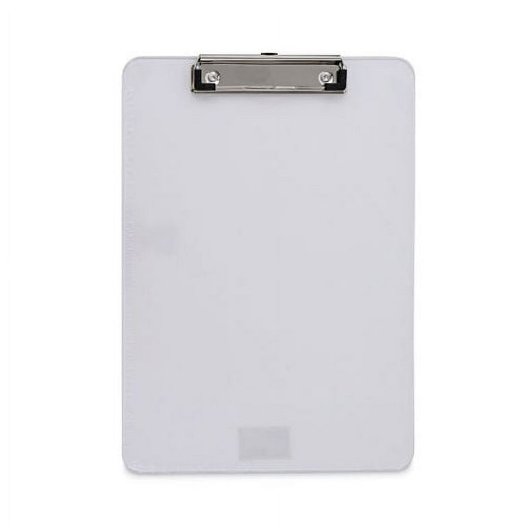 Plastic Clipboard with Low Profile Clip, 0.5 Plastic Clipboard with Low Profile Clip, 0.5