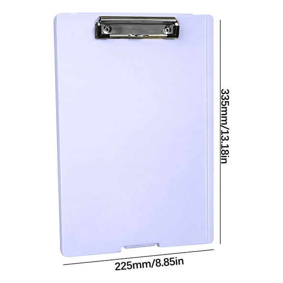 Plastic Clipboards, A4 Clip Board with Low Profile Clip, Large Clip Board, Storage Clipboard, Office Supply, Contractor Clipboard, 12.5 x 9 Inch Size