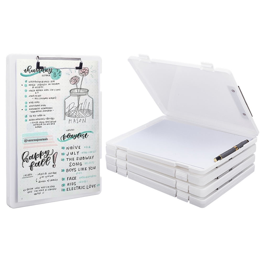 Plastic Clipboards Storage Box Writing Pad Rectangle White 325x235x25mm Inner Diameter: 320x230mm for making