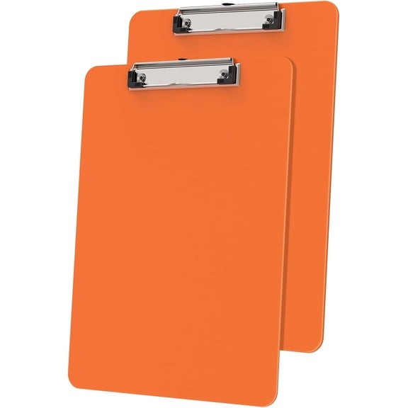 Plastic Clipboards1/ 2 Pack, A4 Clip Board 8.5x11 for Classroom, with Low Profile Clip, Office & School Supply 