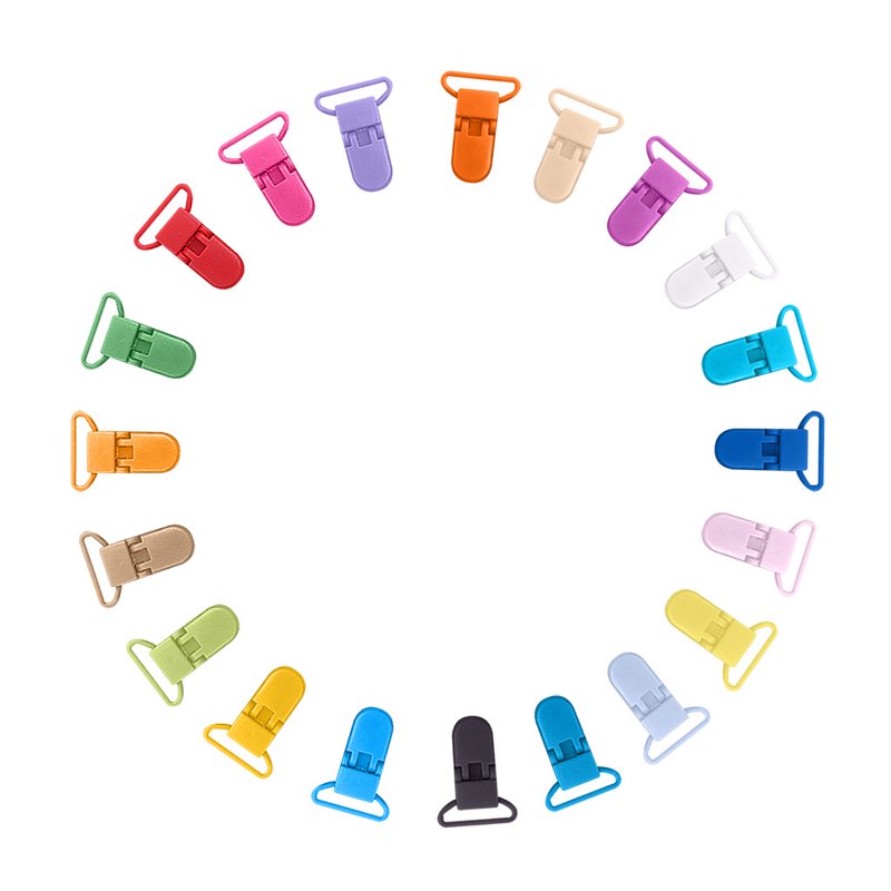 Plastic Clips for Craft and Home, 20Pcs 25Mm T-Shaped Clips for Dummy Straps, Bib Clips, and Stroller Blankets, Multi-Purpose Pegs for Diy Projects