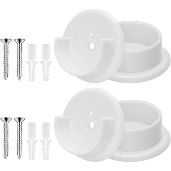 Plastic Closet Rod Bracket, Wardrobe Clothes Pole Mount Support Holder