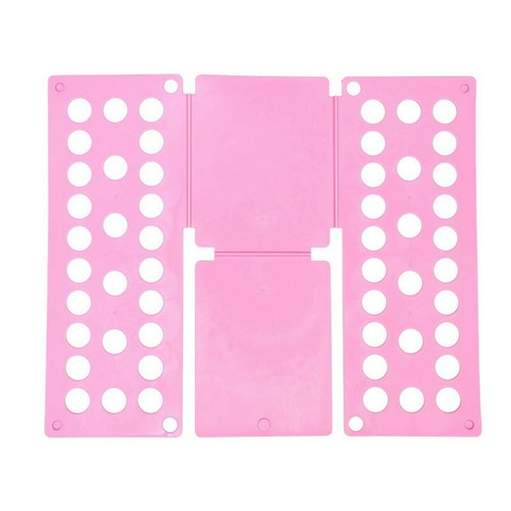 Plastic Clothes Folding Board Kids Laundry Folder Shirt Folding Board Home Storage Tool for Kid Children Adults Pink