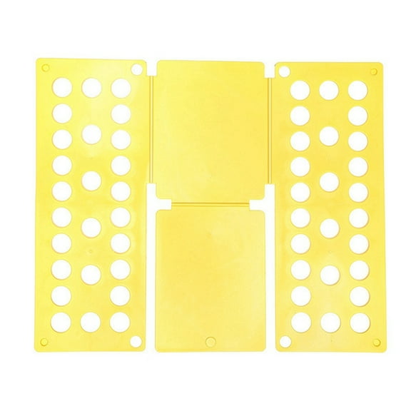 Plastic Clothes Folding Board Kids Laundry Folder Shirt Folding Board Home Storage Tool for Kid Children Adults Yellow