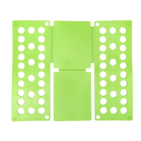 Plastic Clothes Folding Board Kids Laundry Folder Shirt Home Storage Tool for Kid Children Adults Green