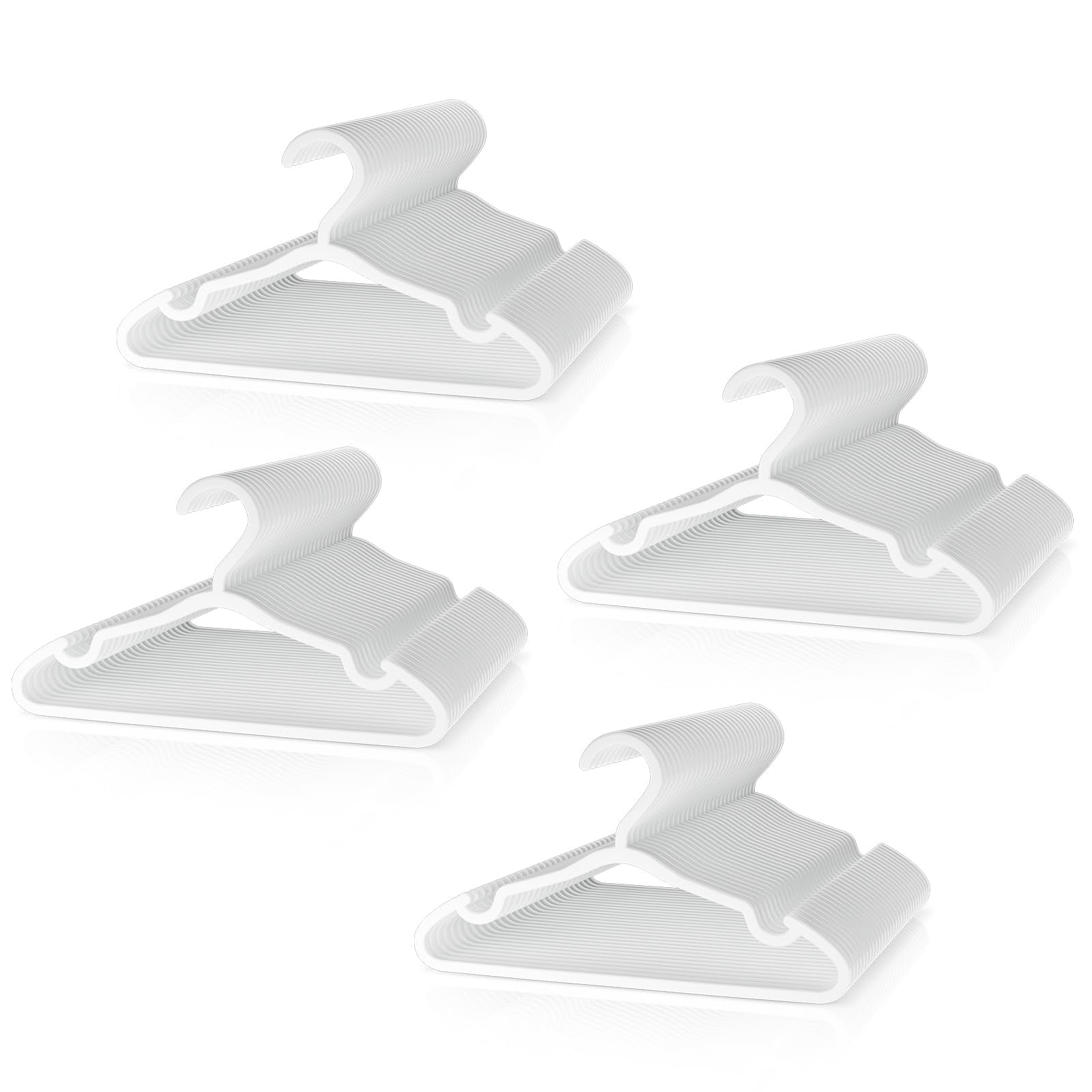 Plastic Clothes Hangers 100 Pack White For Children's Clothing