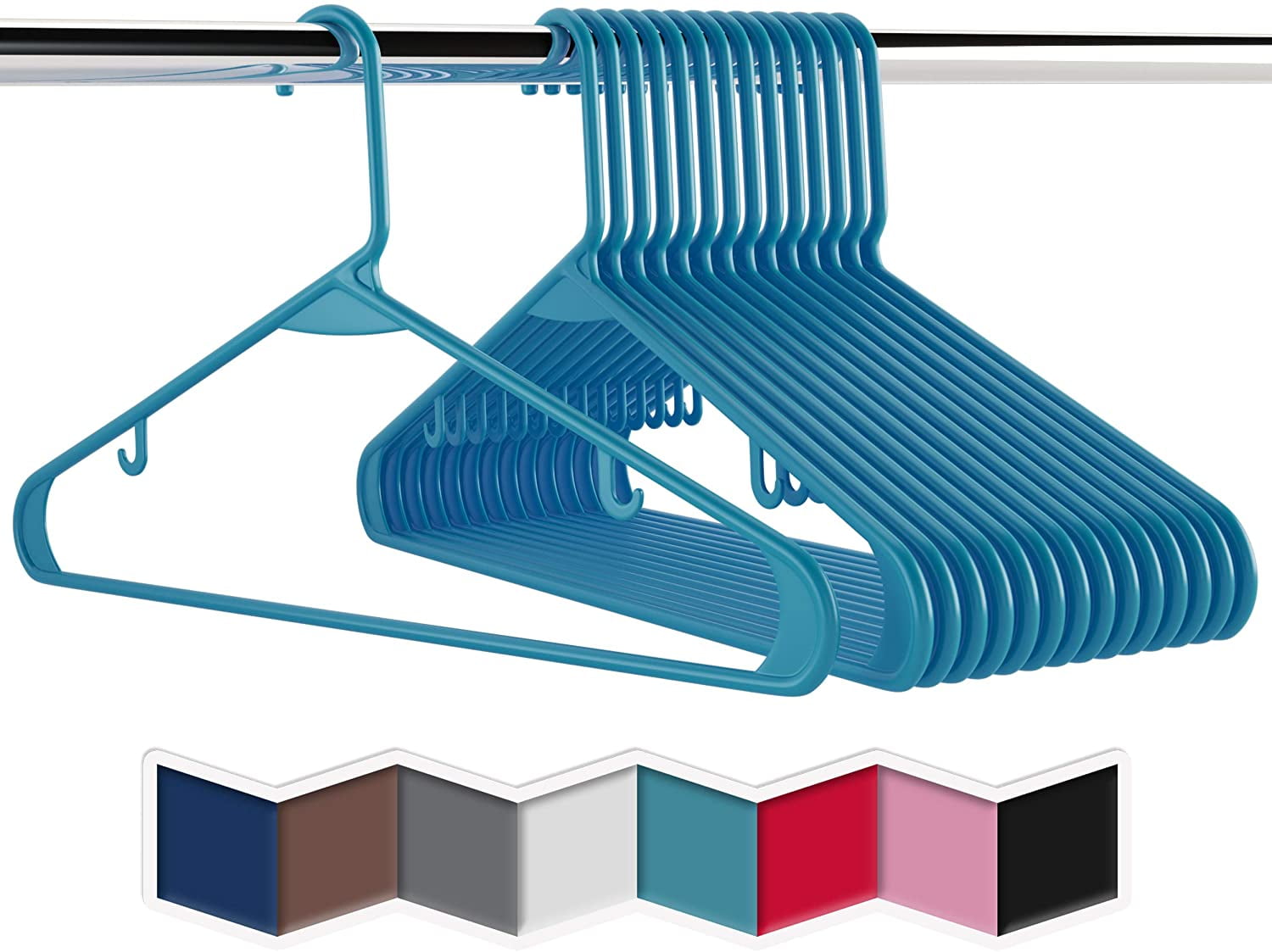 Plastic Clothes Hangers (20Packs) Heavy Duty Durable Coat and Clothes