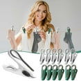 thumbnail image 1 of Plastic Clothes Pins Strong Clothespins-12PCS Heavy Duty Laundry Clothes Clips Windproof Clamps Clothes Pegs, No Trace Design for Clothes -Gray,Green, 1 of 6