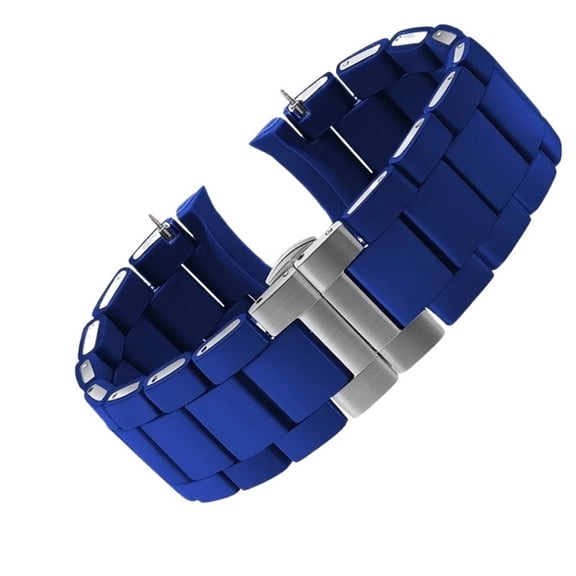 Plastic Coated Steel Watch Band Fit For Citizen Blue Angel At8020-54l Air Eagle Jy8035 Waterproof Sweat-Proof Watch Band 23mm Men