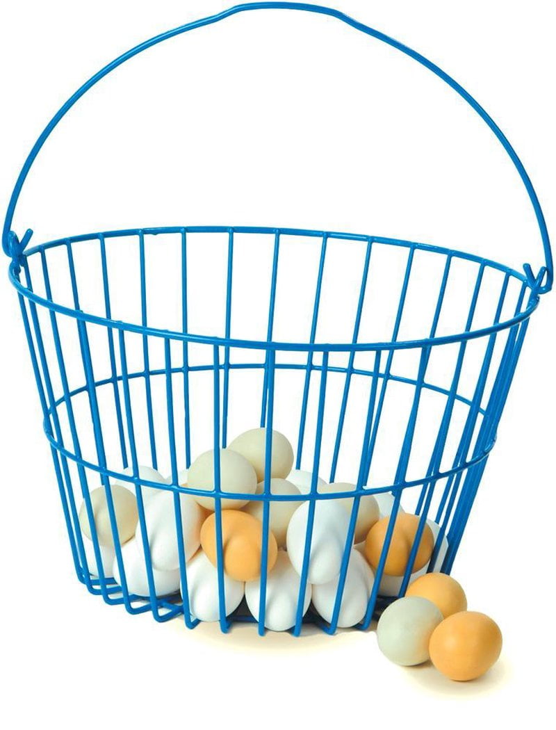 Large Blue Plastic Coated Egg Basket