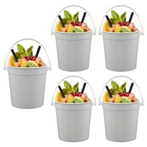 Plastic Cocktail Buckets for Drinks Anything But a Cup Party Ideas 32Oz Reusable Punch Bowls 5Pack 1 Liter Ice Bucket Smoothie Bucket