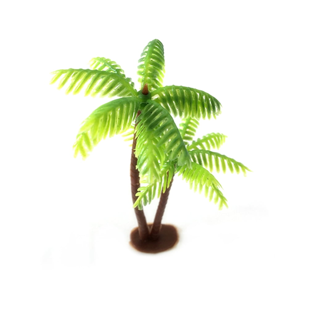 Plastic Coconut Palm Tree Miniature Plant Pots Bonsai Craft Micro