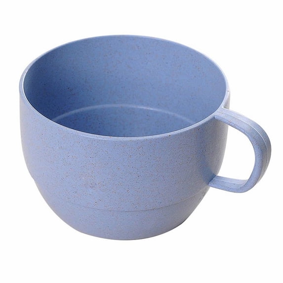 Plastic Coffee Cups,Plastic Coffee Mugs with Handle,Reusable Plastic Mugs Cups,2.75X2.75 Inch Drinking Cup for Coffee, Milk, Tea,Light Weight Plastic Mugs for Home, Outdoor, Picnic, Camping,Blue