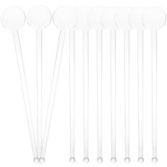 30 Pcs Halloween Bear Face Coffee Stirrers - 6 Inch Plastic Swizzle Sticks For Cocktails, Baby Showers, Parties
