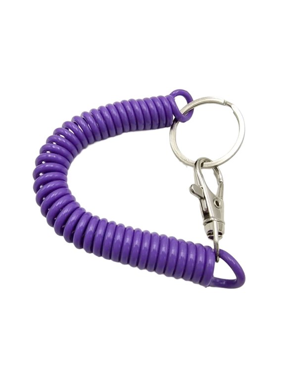 Plastic Coil Spring Keychain with Stretchable Designs Portable Coil Key Accessories for Easy Carrying and Key Safety