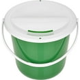 thumbnail image 1 of Plastic Coin Collection Bucket with Removable lid and Handle Charity Donation Collection Money Box Pail for Fundraising with top Slot for Tickets raffles and Money 7.5" Hx8.3 DiameterGreen 4 Pack, 1 of 4