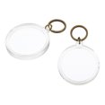 thumbnail image 1 of Plastic Coin Holder Keychain, 2Pcs Round Coin Case with Key Ring Medallion Holder for Coins Jewelry, Bronze, 1 of 5