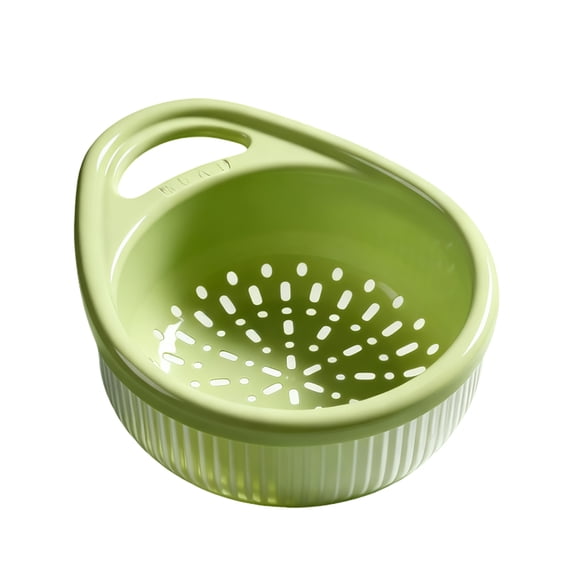 Colander Strainer Basket with Handle, Layer Draining Bowl, Food Storage Container Basin,Kitchen Drain Bowl for Washing Vegetables, Fruits, Pasta