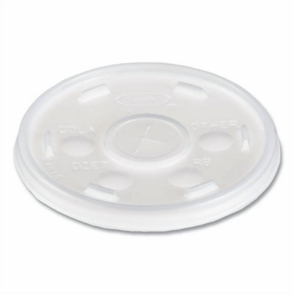 Plastic Cold Cup Lids, Fits 10 oz Cold Cups, Translucent, 100/Pack, 10 Packs/Carton | Bundle of 5