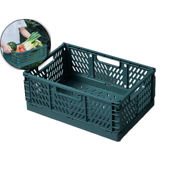 Plastic Collapsible Crate, Stackable Folding Storage Crate for ...