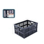 Plastic Collapsible Storage Crates,Folding Crates Storage,Black
