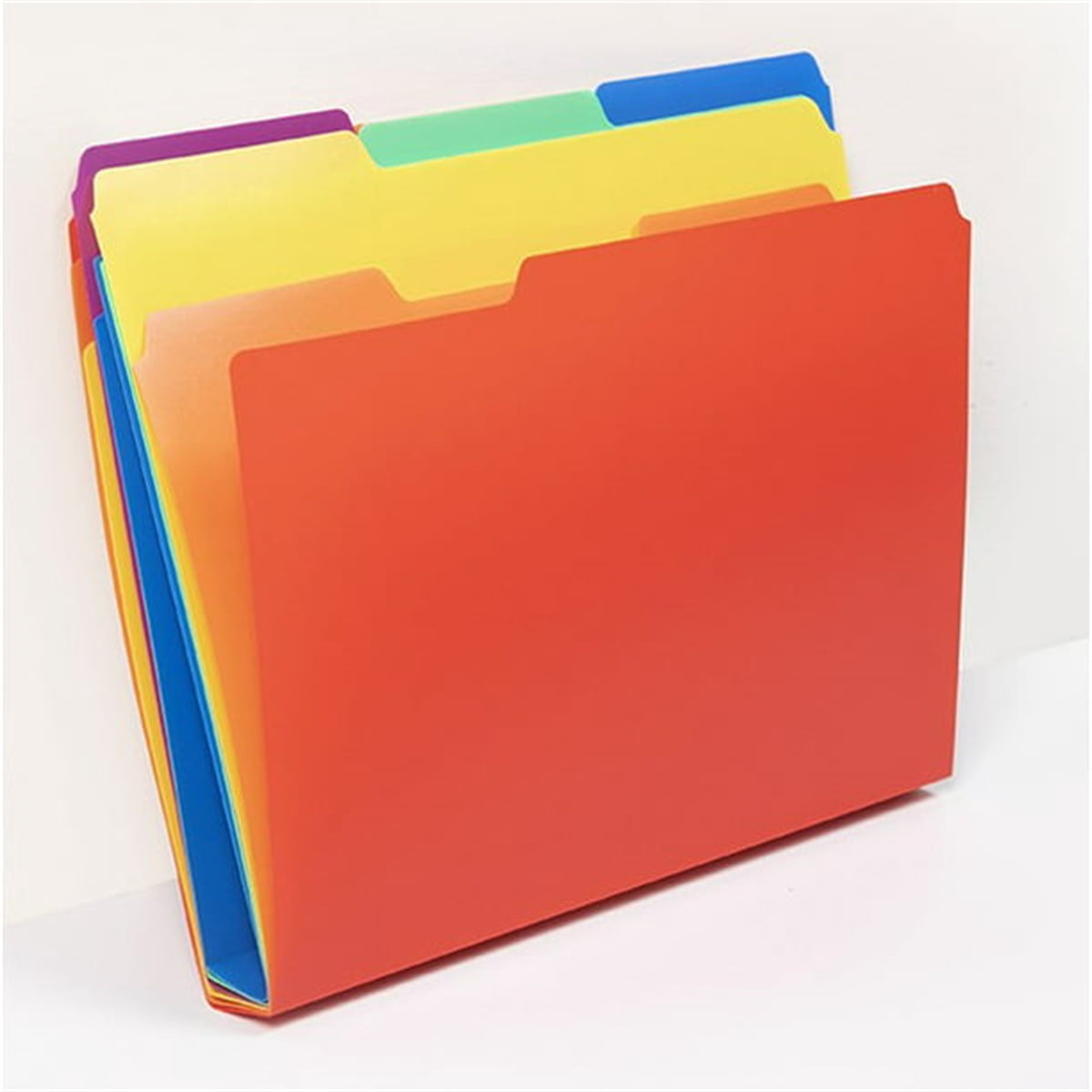 Plastic Color Folders,Plastic File Folders Colored 12 Pack Poly Tab