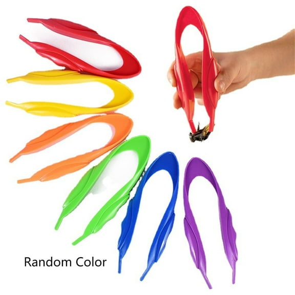 Plastic Colorful Easy Grip Rainbow Tweezers, Easy Grasp Science Lab Tools Accessories for Kids