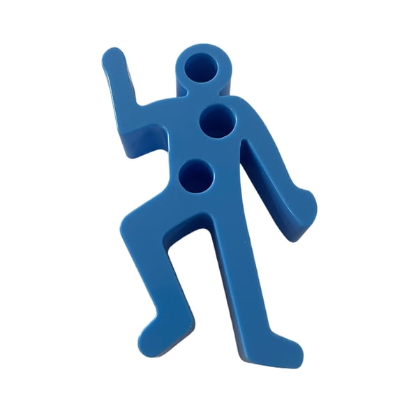 Plastic Colorful Humanoid Pen Holder for Desk, Creative Figurine Pencil Stand and Desktop Organizer for Office Supplies, Unique School Supplies, Blue