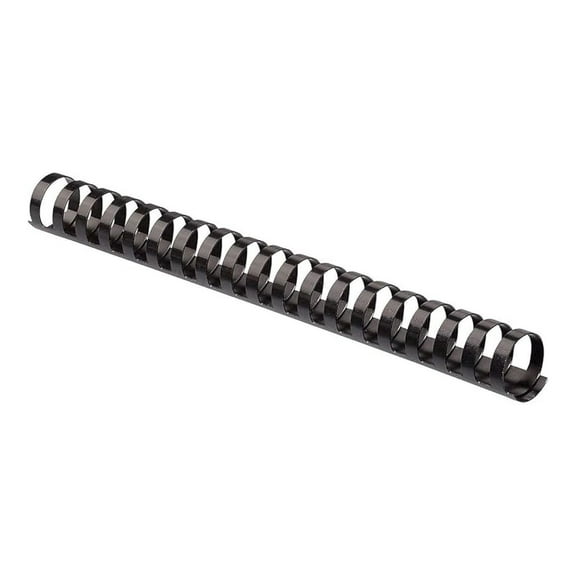 Plastic Comb Binding Spines 1 Inch - Black 200 Sheet Capacity - 50 Pack