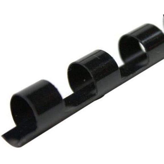 Plastic Comb Binding Spines, 3/8 Inch Diameter, , 55 Sheets, 100 Pack - 13038