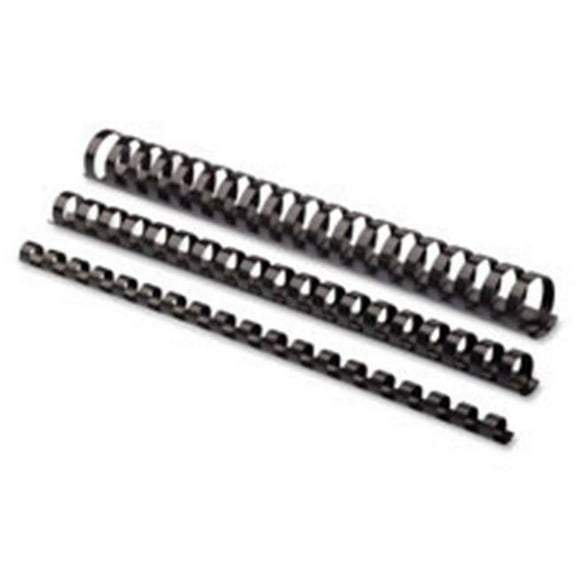 Plastic Comb Bindings, 1.5 in., 340 Sheet Capacity,10-PK,BK