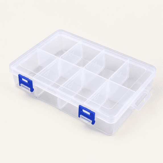 Comparrtment Plastic Compartment Storage Box With Adjustable Divider Removable Grid ...
