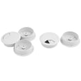 thumbnail image 1 of Plastic Computer Desk Round Grommet Wire Outlet Cord Cover Cap White 5pcs, 1 of 2