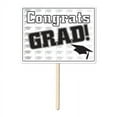 thumbnail image 1 of Plastic Congrats Grad Yard Sign-Black, 1 of 3