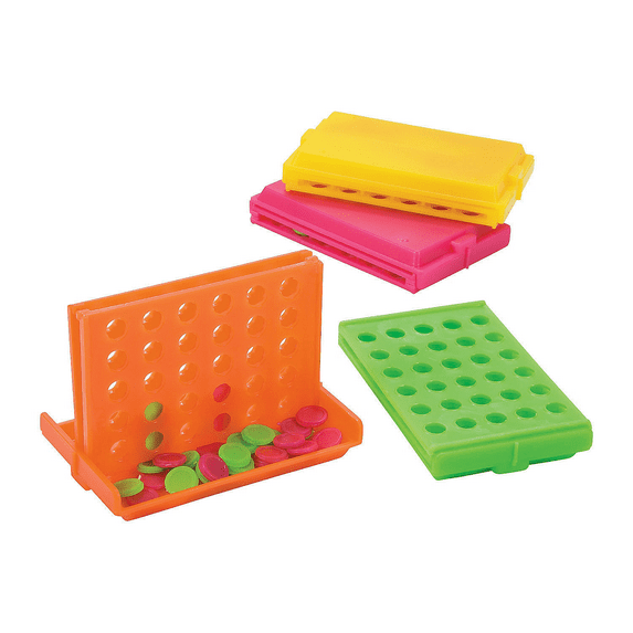 Plastic Connect Disk Game - Party Favors - 12 Pieces