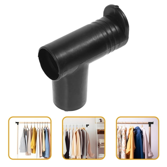 TOYMYTOY Right Angle Rack Connector Universal Clothes Rack Fittings Black 2Pcs