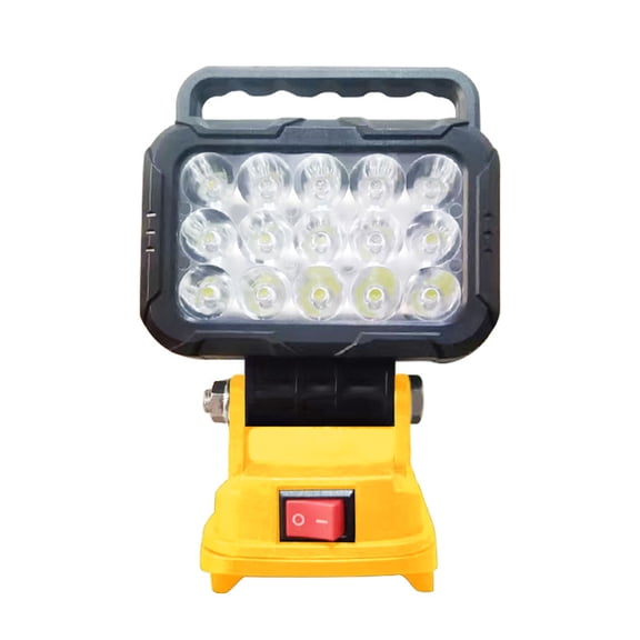 Plastic Construction Cordless LED Work Light USB Charging Port Rechargeable Outdoor Flashlight For 18V Tool Batteries