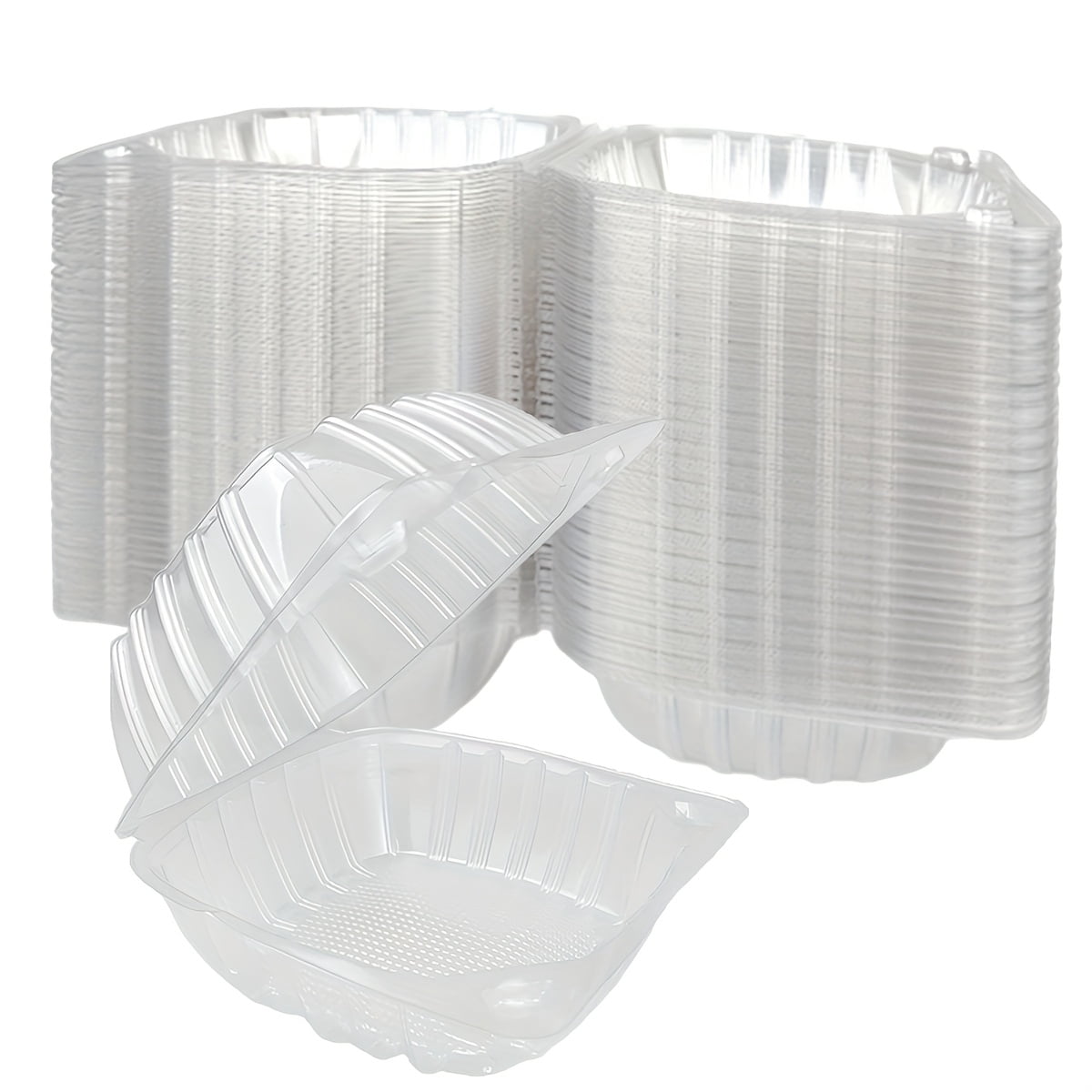 [Plastic Containers] 100pcs Disposable Plastic Containers - 6*6 Inch ...