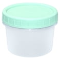 thumbnail image 1 of Plastic Containers Airtight Storage Jars 160ML Leakproof Small Food Storage Slime Containers Reusable Freezer Microwave Dishwasher Safe Clear Portion Round Cups for Meal Prep, Light Green Lid, 1 of 8