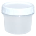 thumbnail image 1 of Plastic Containers Airtight Storage Jars 160ML Leakproof Small Food Storage Slime Containers Reusable Freezer Microwave Dishwasher Safe Clear Portion Round Cups for Meal Prep, Light White Lid, 1 of 8