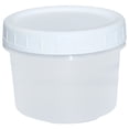 thumbnail image 1 of Plastic Containers Airtight Storage Jars 200ML Leakproof Small Food Storage Slime Containers Reusable Freezer Microwave Dishwasher Safe Clear Portion Round Cups for Meal Prep, Light White Lid, 1 of 8